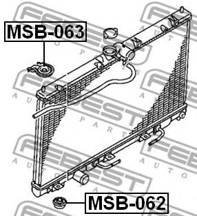 MSB-063, Втулка крепления  радиатора,
