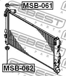 MSB-062, Втулка крепления  радиатора,
