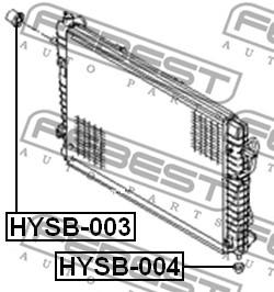 HYSB-004, Втулка крепления радиатора,
