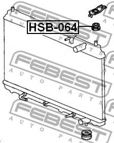 HSB-064, Втулка крепления  радиатора,
