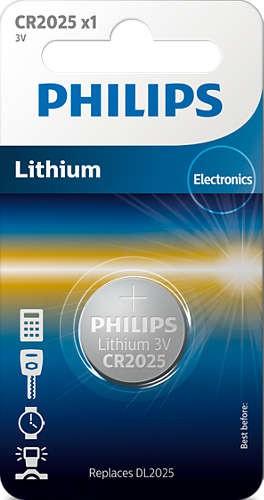 CR2025 3.0V, Батарейка Philips Lithium 3.0V coin 1-blister (20.0 x 2.5) (1 шт.),
