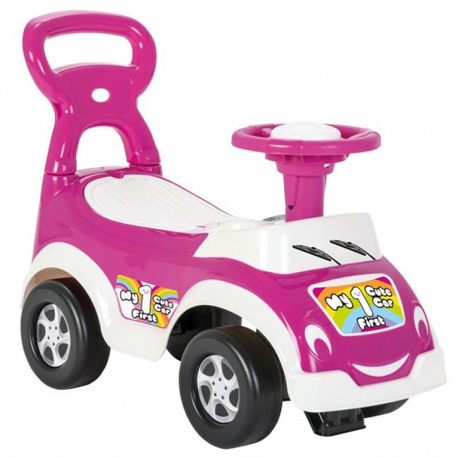 07825 розовая, Машина "Mу cute first car" (розовая),
Машина "Mу cute first car"
Размеры: 23 cm x 52.5 cm x 39.5 cm 
Возрастная Группа: 1-3 года
Цвет: голубой, красный, розовый, салатовый