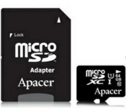 AP64GMCSX10U5-R, Карта памяти APACER microSDXC UHS-I Class10 64GB