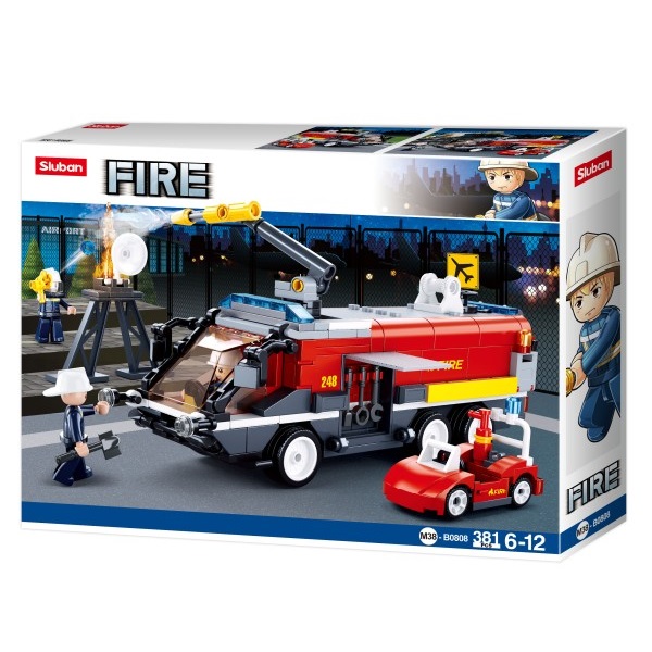 B0808, Конструктор Fire — Airport Firecar (381 элемент)
