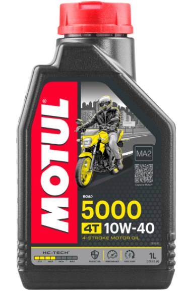 10W40 4T 5000 1L, Масло для мототехники (104054) Motul
