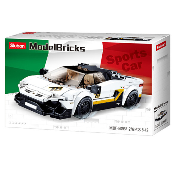 B0957, Конструктор Model Bricks — Racing Car Italy (276 элементов),
Конструктор Model Bricks — Racing Car Italy (276 элементов)
Размер коробки	38 x 24 x 7 см
Возрастная Группа	8-12 лет