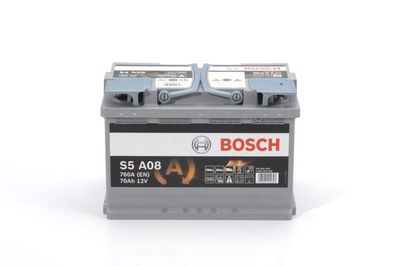 0 092 S5A 080, **АКБ Bosch S5 AGM 12V 70Ah 760EN 278x175x190 -/+,
