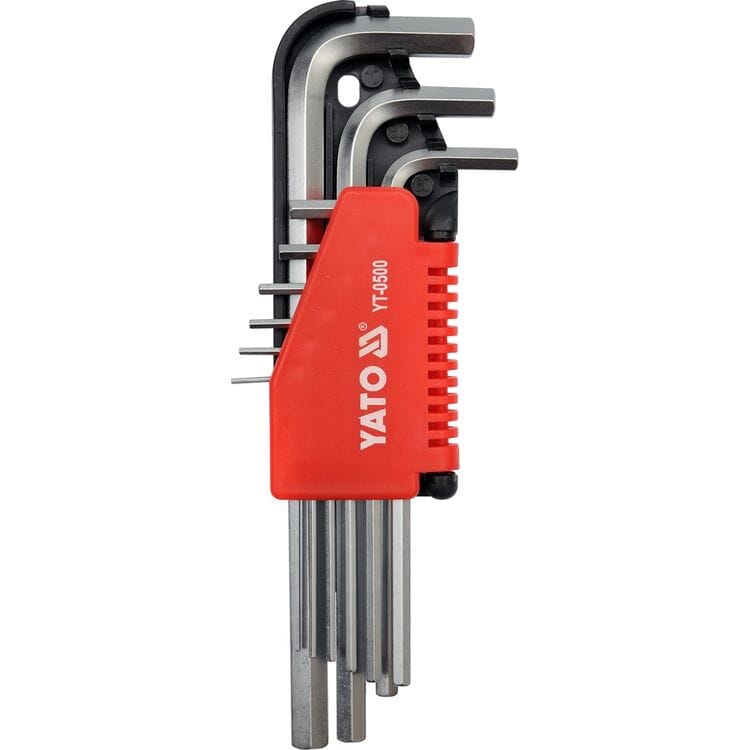 YT-0500, Набор ключей Hex Г-образных М1.5-10 мм CrV (9шт),
Набор ключей Hex Г-образных М1.5-10 мм CrV (9шт)
1.5, 2, 2.5, 3, 4, 5, 6, 8, 10 мм
