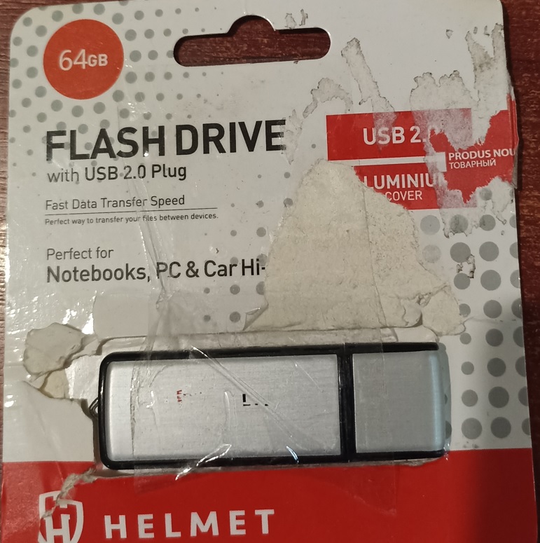 HLMTFAUSB64GB уценка, USB 2.0 Flash Drive, 64 GB (ПОВРЕЖДЕНА УПАКОВКА)