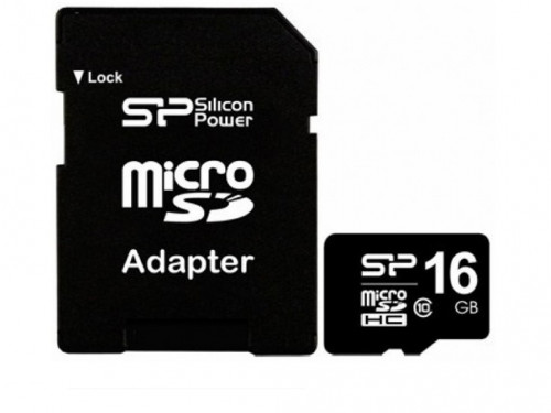 HLMTMISD16GB, Карта памяти Micro SD Card Class 10, 16 GB (SD Adapter)