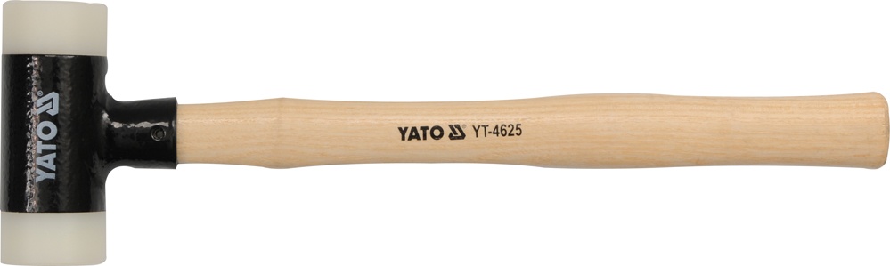 YT-4624, Молоток безынерционный с деревянной ручкой 265гр d30мм
