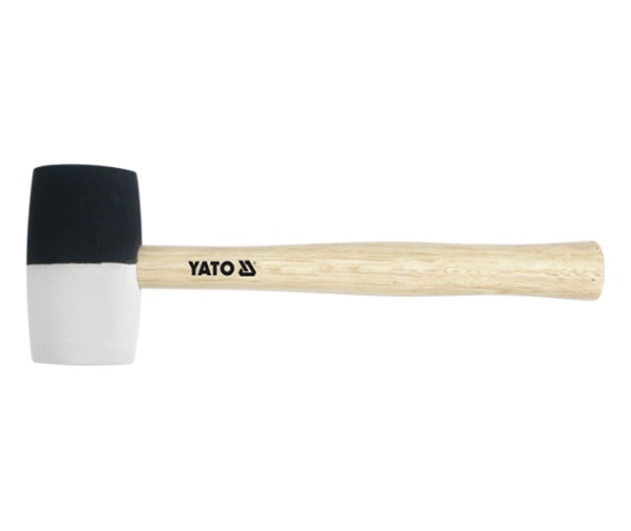 YT-4601, Молоток резиновый c деревянной ручкой 340гр d49мм,
Молоток резиновый c деревянной ручкой 340гр d49мм