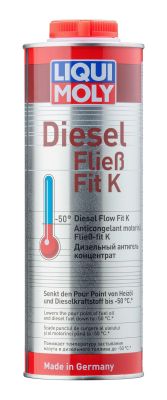 1878, Diesel antigel Diesel Fliess-Fit 1l,
Дизельный антигель концентрат Diesel Fliess-Fit 1л
Средство предназначено для поддержания топлива в жидком состоянии при низких температурах до -50 °C. Используется для самых современных дизельных систем - присадка разработана по высочайшим стандартам как в отношении безопасности для самих систем автомобиля, так и в отношении экологических норм.
Свойства:
Бесцветная или желтоватая маслянистая жидкость с температурой замерзания -9°С и высокой концентрацией высокомолекулярных полярных депрессоров. Работает посредством обволакивания твердеющих на холоде частичек парафинов в дизельном топливе, не давая образовываться крупным сгусткам. Дизельный антигель поддерживает топливо в жидком состоянии, обеспечивая его подачу в двигатель и прохождение через фильтры в морозную погоду. Уменьшает температуру застывания дизельного топлива в мороз. Улучшает смазку топливной аппаратуры. Абсолютно безопасен для двигателя, так как не содержит химических растворителей. Эффективность работы зависит от изначального качества дизтоплива.
- Обеспечивает работоспособность дизтоплива до -50°C
- Позволяет завести двигатель в мороз
- Улучшает смазочные свойства дизтоплива
- Концентрированный состав с дозирующей емкостью
Diesel Fliess-Fit K позволяет уверенно завести автомобиль на дизельном топливе даже в сильный мороз. Емкость удобна для многократного использования.
Применение:
Перед заправкой в бак автомобиля добавить присадку из расчета 25 мл присадки (один колпачок) на 25 л топлива. Следом заливается дизтопливо, имеющее температуру выше 0 °C в соответствующем количестве. Дизельный антигель не может добавляться в застывшее топливо. Продукт загустевает при температуре ниже 0 °С, но полностью восстанавливает свои свойства после размораживания. Смешивание с топливом происходит самостоятельно.