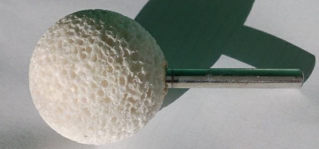 Коралловый камень, Керамический шлиф. шарик d38, хв. d6мм